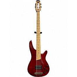 Used 1990s Brownsville Double Cutaway H  Red Electric Bass Guitar