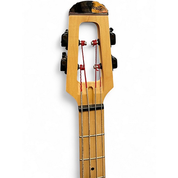 Used 1990s Brownsville Double Cutaway H  Red Electric Bass Guitar