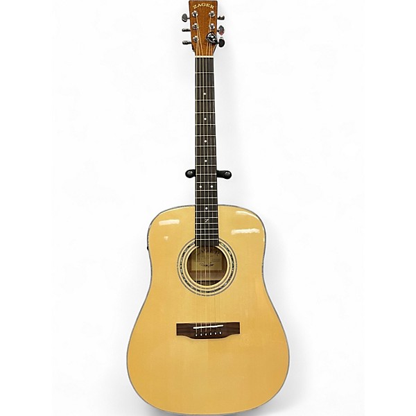 Used Zager ZAD-20E Natural Acoustic Electric Guitar