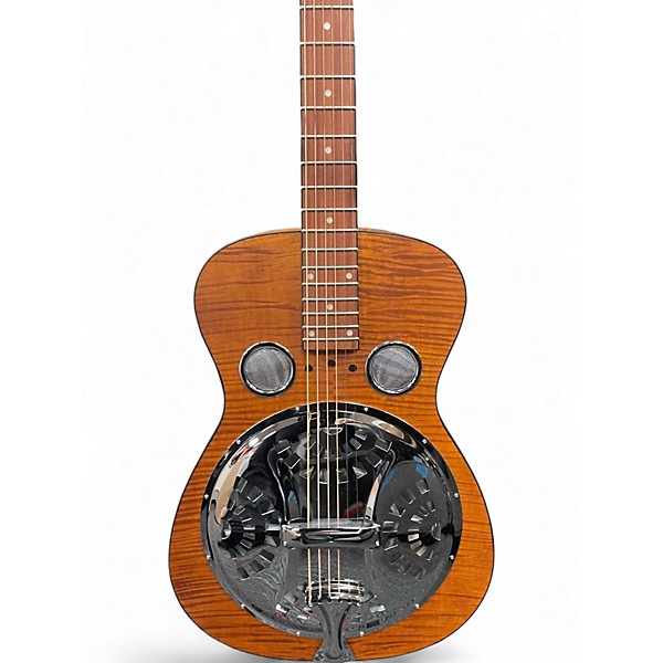 Used Dobro Hound Dog Deluxe Round Neck Natural Resonator Guitar