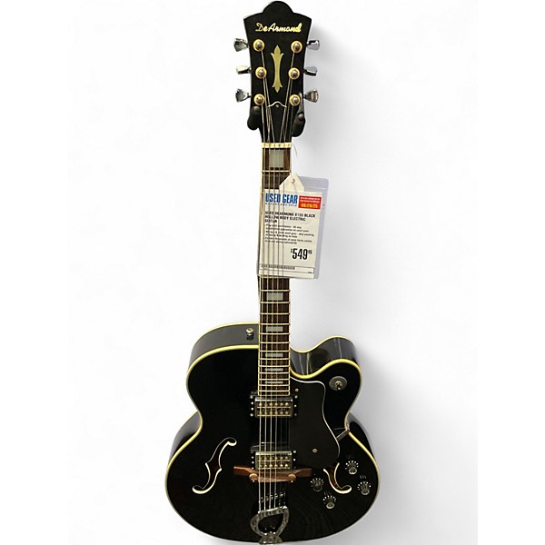 Used DeArmond X155 Black Hollow Body Electric Guitar