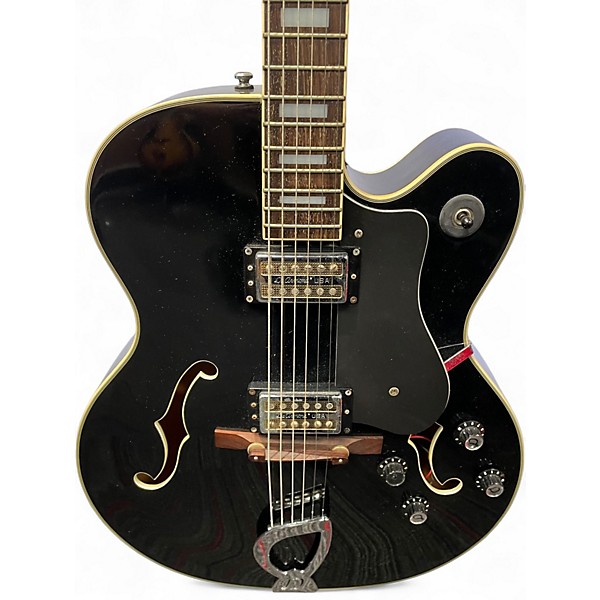 Used DeArmond X155 Black Hollow Body Electric Guitar