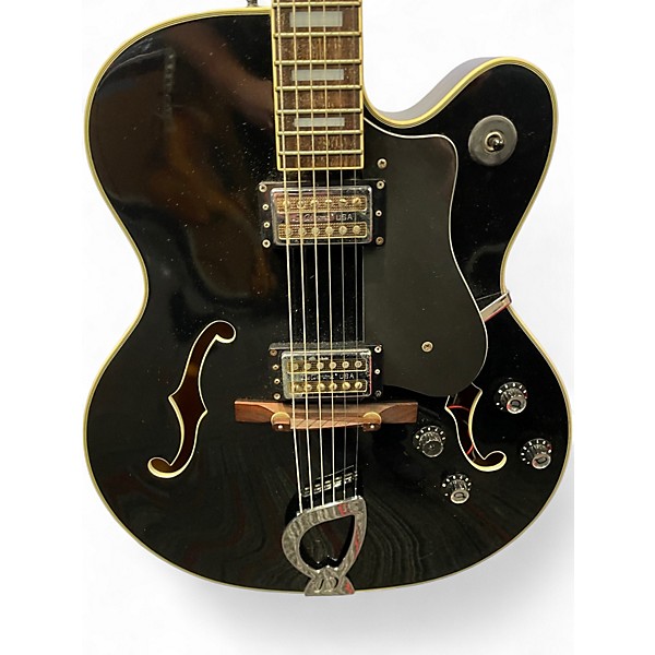 Used DeArmond X155 Black Hollow Body Electric Guitar