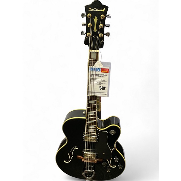 Used DeArmond X155 Black Hollow Body Electric Guitar