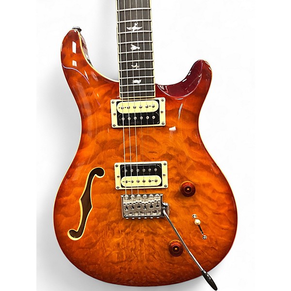 Used PRS SE Custom 22 Semi-Hollowbody Vintage Sunburst Hollow Body Electric Guitar