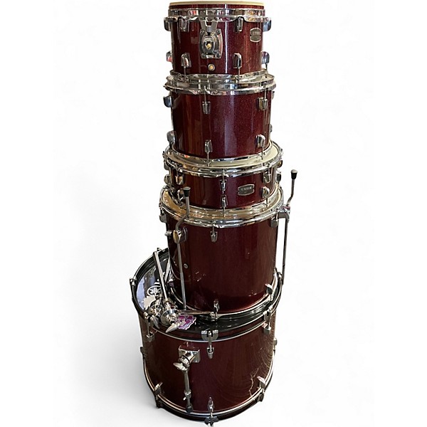 Used Yamaha 4 Piece RYDEEN Wine Sparkle Drum Kit