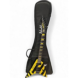 Used Washburn PARRALLAXE V260FR - MICHAEL SWEET SIGNATURE Black and Yellow Solid Body Electric Guitar