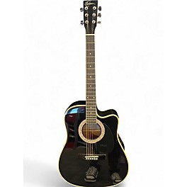 Used Esteban American legacy Black and Silver Acoustic Electric Guitar