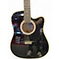 Used Esteban American legacy Black and Silver Acoustic Electric Guitar