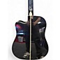 Used Esteban American legacy Black and Silver Acoustic Electric Guitar