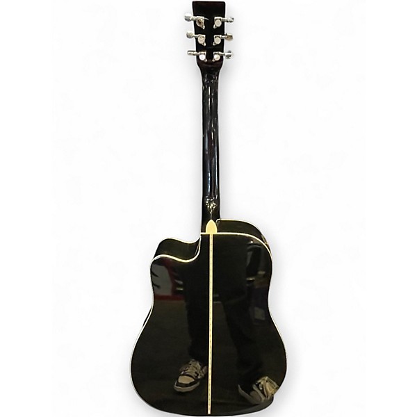 Used Esteban American legacy Black and Silver Acoustic Electric Guitar
