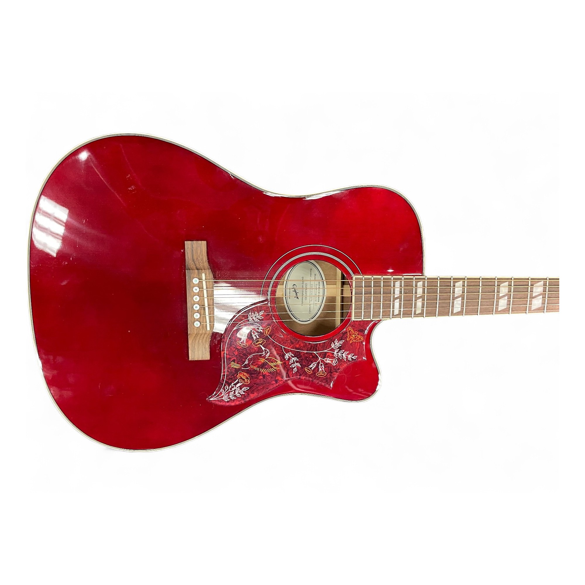 Used Epiphone Hummingbird EC RED Acoustic Electric Guitar