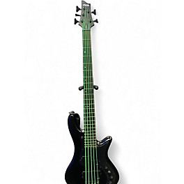 Used Schecter Guitar Research Stiletto stealth 5 String Black Electric Bass Guitar