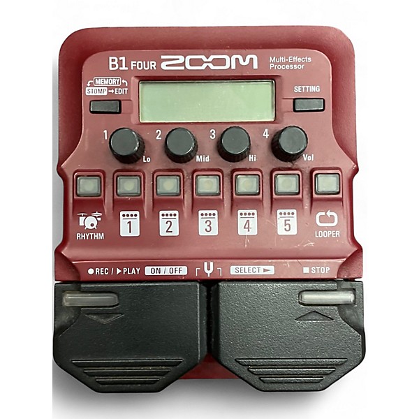 Used Zoom B1 Four Bass Effect Pedal