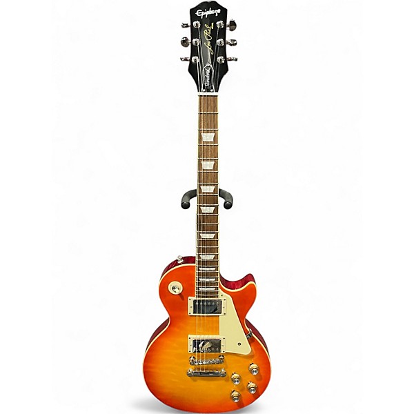 Used Epiphone les paul standard quilt top Cherry Sunburst Solid Body Electric Guitar