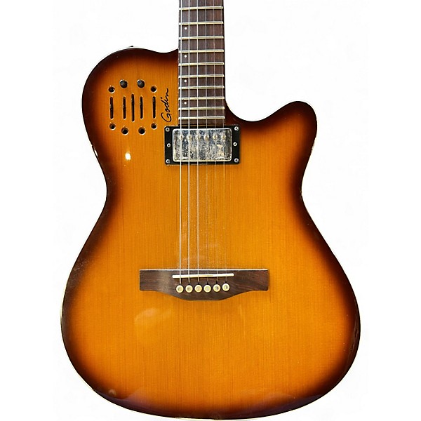Used Godin A6 Ultra Sunbust Acoustic Electric Guitar
