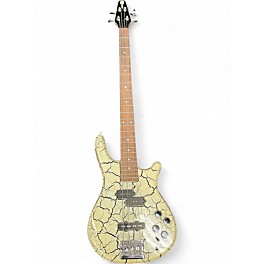 Used Series 10 PROFESSIONAL BASS WHITE AND BLACK CRACKLE Electric Bass Guitar