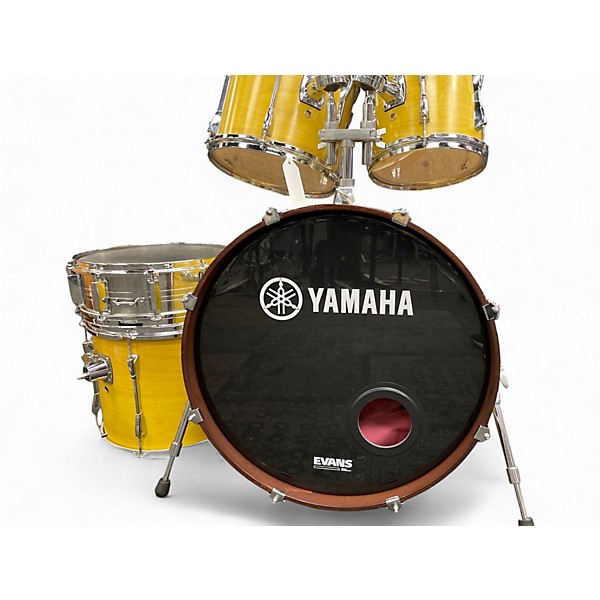 Used Yamaha 5 Piece Stage Custom Yellow Stain Drum Kit