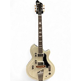 Used Supro MARTINIQUE White Solid Body Electric Guitar