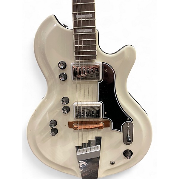 Used Supro MARTINIQUE White Solid Body Electric Guitar