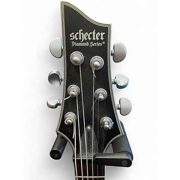 Used Schecter Guitar Research C1 Platinum Translucent Black Solid Body Electric Guitar