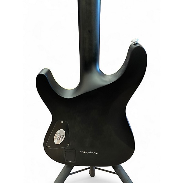 Used Schecter Guitar Research C1 Platinum Translucent Black Solid Body Electric Guitar