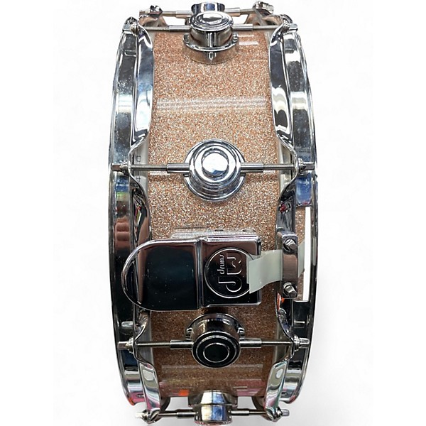Used DW 5X14 Black Badge Collectors Snare Champagne Sparkle Drum