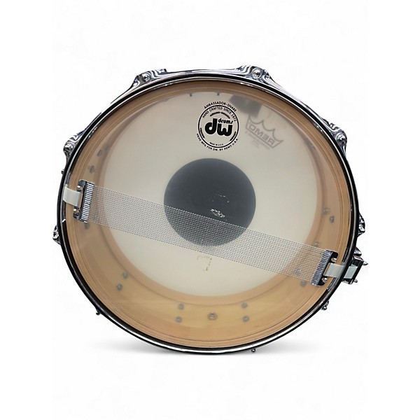Used DW 5X14 Black Badge Collectors Snare Champagne Sparkle Drum