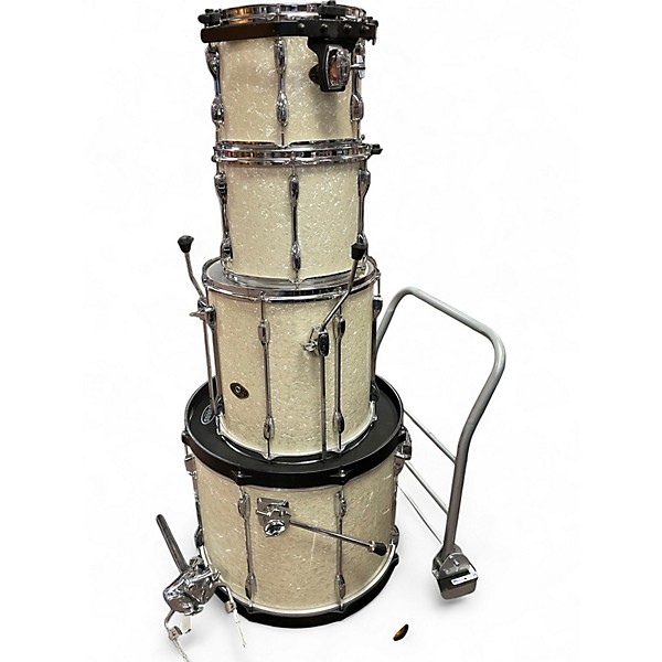 Vintage 1980s TAMA 4 Piece ROCKSTAR CUSTOM White Drum Kit