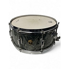Vintage 1950s Leedy 14in Broadway Dual Snare Black Oyster Drum