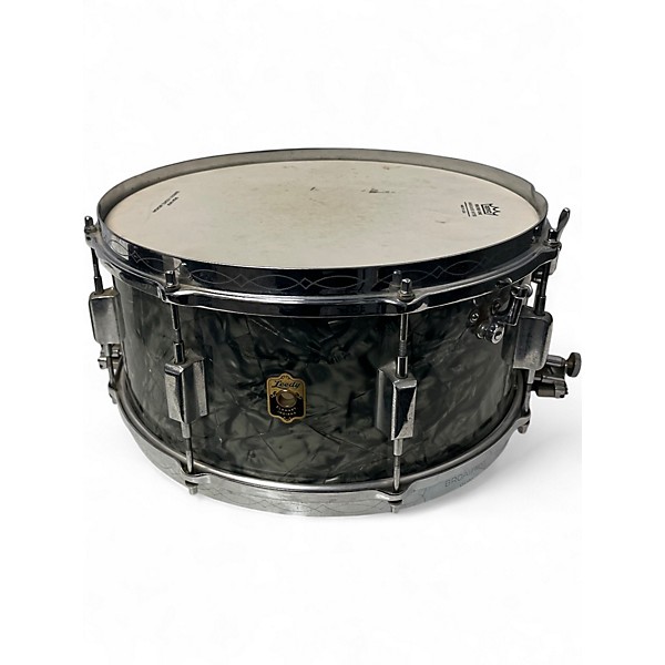 Vintage 1950s Leedy 14in Broadway Dual Snare Black Oyster Drum