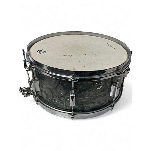 Vintage 1950s Leedy 14in Broadway Dual Snare Black Oyster Drum