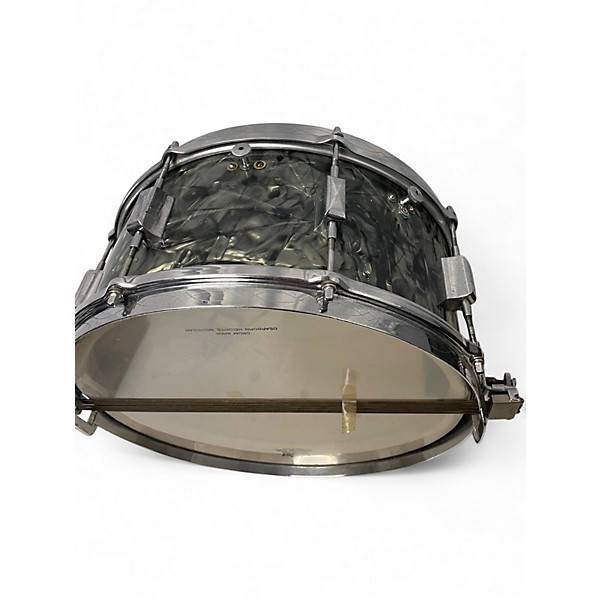 Vintage 1950s Leedy 14in Broadway Dual Snare Black Oyster Drum
