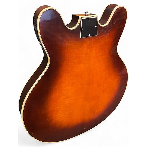 Vintage 1960s Ovation Tornado Sunburst Hollow Body Electric Guitar