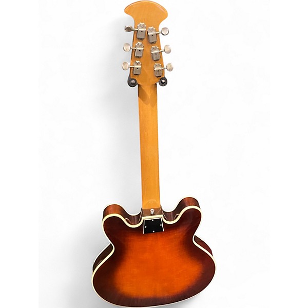 Vintage 1960s Ovation Tornado Sunburst Hollow Body Electric Guitar