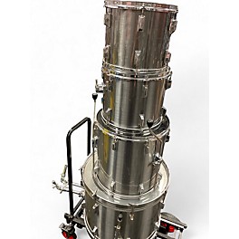 Used Pearl 4 Piece Export Brushed Metal Drum Kit