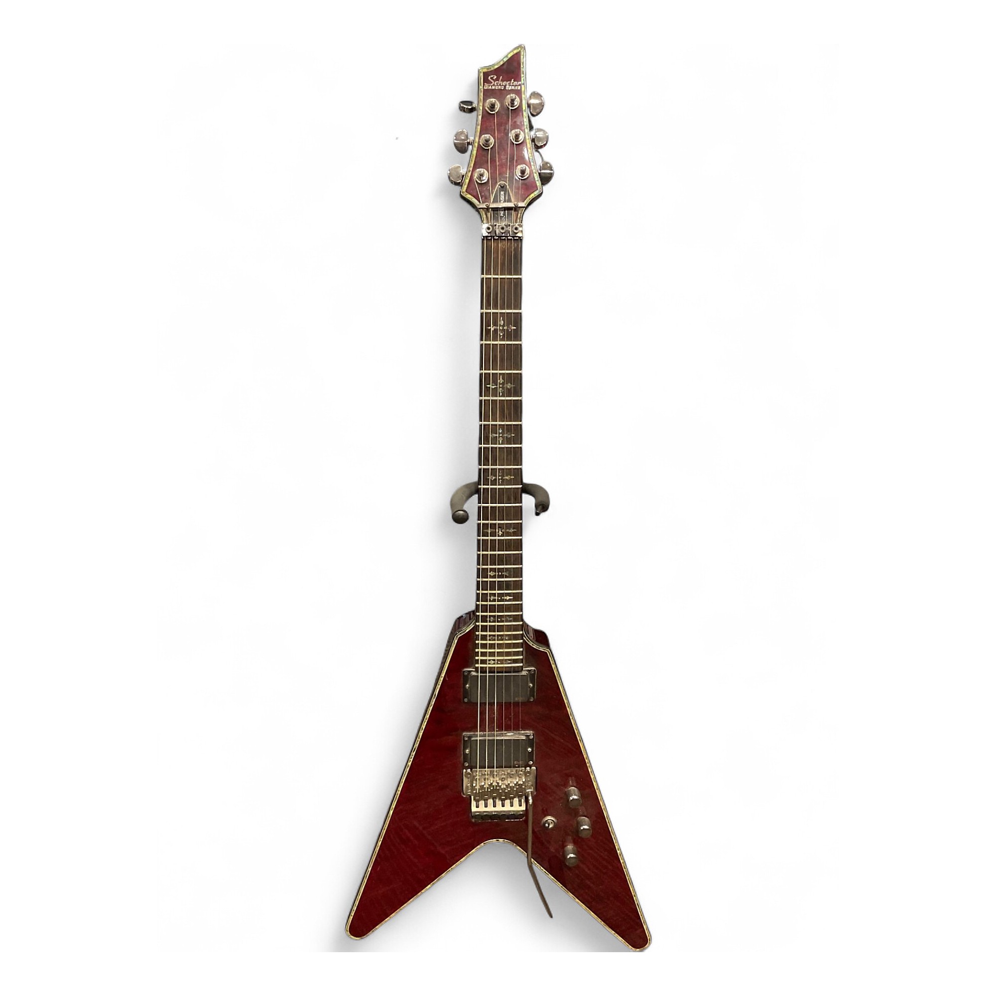 Used Schecter Guitar Research Hellraiser V1 Crimson Red