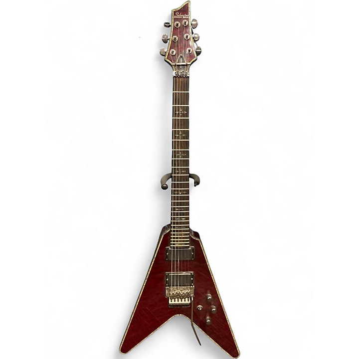 Used Schecter Guitar Research Hellraiser V1 Crimson Red