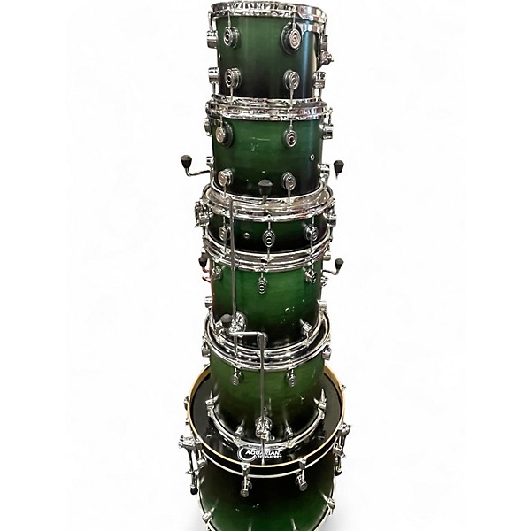Used PDP by DW 6 Piece MX SERIES GREEN FADE Drum Kit