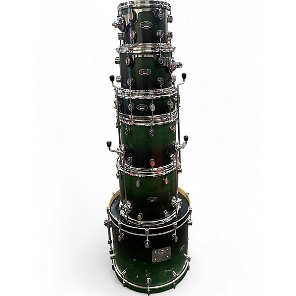 Used PDP by DW 6 Piece MX SERIES GREEN FADE Drum Kit