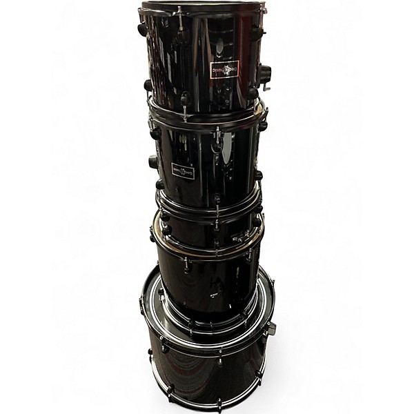 Used Gear4music 5 Piece Drum kit Black Drum Kit