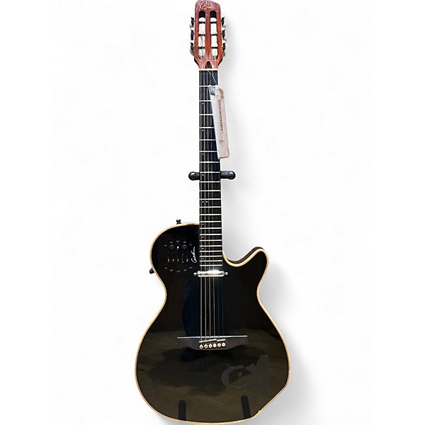 Used 2000s Godin Multiac Black Classical Acoustic Electric Guitar