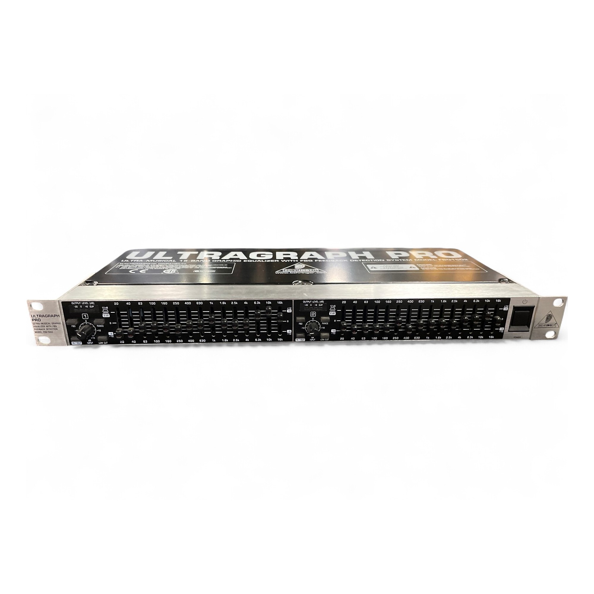 ULTRAGRAPH PRO FBQ1502 イコライザー Behringer ULTRAGRAPH PRO FBQ1502HD 2-Channel 15-Band Graphic