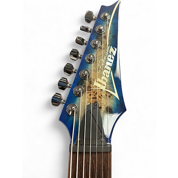 Used Ibanez RG1027PBF Cerulean Blue Solid Body Electric Guitar