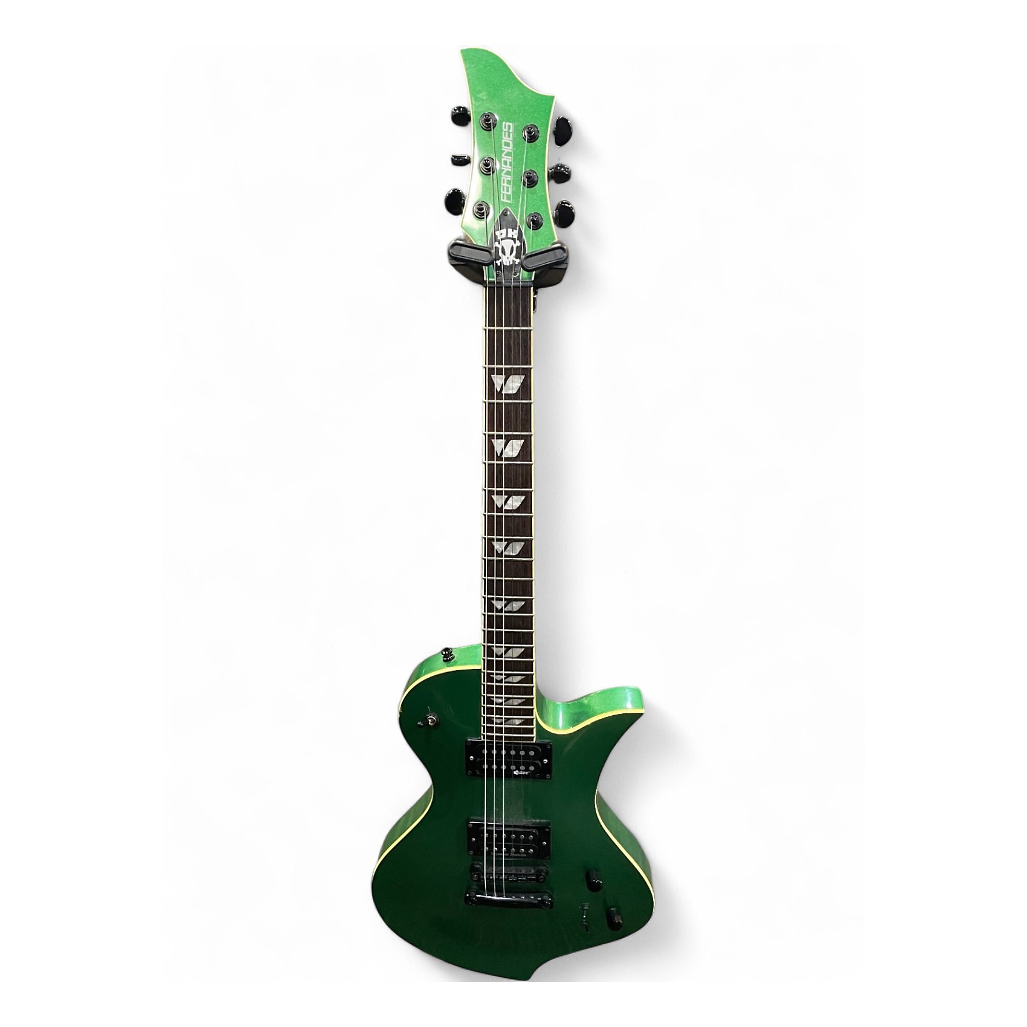 Used Fernandes ravelle dk green Solid Body Electric Guitar green