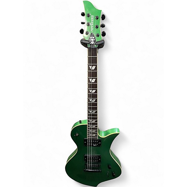 Used Fernandes ravelle dk green Solid Body Electric Guitar green