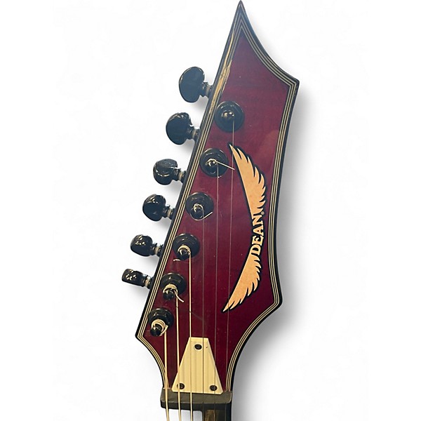 Used Dean Custom 450 Trans Red Solid Body Electric Guitar