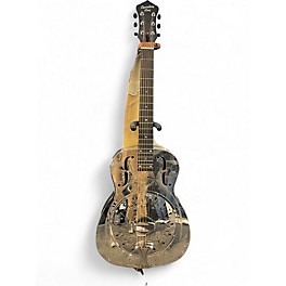 Used Recording King RM-997-H Metallic Silver Resonator Guitar