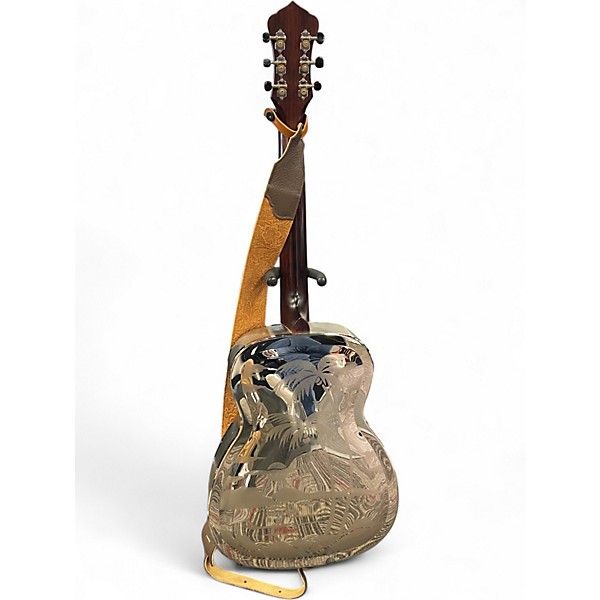 Used Recording King RM-997-H Metallic Silver Resonator Guitar
