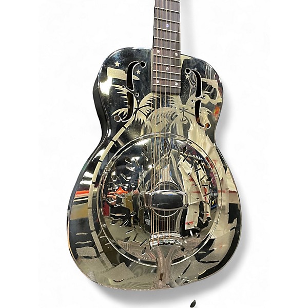 Used Recording King RM-997-H Metallic Silver Resonator Guitar